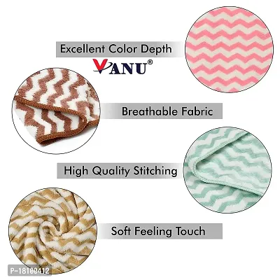 VANU? Microfiber Anti-Bacterial 300 GSM Midium Size Hand Towel | Super Soft and Absorbent Multipurpose Towels for Bathroom, Gym,  Workout Towels (16x24, 4)-thumb4