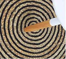 VANU? Handwoven Jute Rug Round and Rectangle Design,Braided Reversible, Runner, Kitchen,Hallway, Rug for Living  Bedroom-thumb1