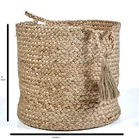 VANU? Handwowen Jute Planter Pots/Storage Basket with Handle, Multi-Purpose Storage Bag use for Bathroom Living Room-thumb1