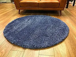 VANU? Micro Fiber Polyester Anti Slip Shaggy Fluffy Fur Rug and Carpet for Living Room, Bedroom (2x2 feet, a-05)-thumb1