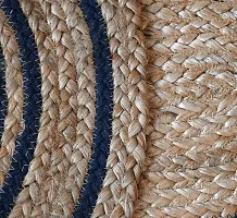 VANU? Handwoven Jute Rug Round and Rectangle Design,Braided Reversible, Runner, Kitchen,Hallway, Rug for Living  Bedroom-thumb2