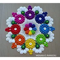 Sanskar Rangoli Colour Powder Yellow and Blue 500 Gram Each Diwali Decoration Items Floor Art Rang for Home Navratri Pongal Pooja Mandir Decor (Pack of 2 Colors)-thumb3