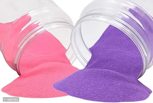 Sanskar Rangoli Colour Powder Pink and Purple 500 Gram Each Diwali Decoration Items Floor Art Rang for Home Navratri Pongal Pooja Mandir Decor (Pack of 2 Colors)