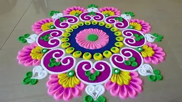 Rangoli Powder Colors Bottles 100 Gram Each Design Creativity Diwali Floor Rangoli Art Multicolors Colors 10 Bottle-thumb2