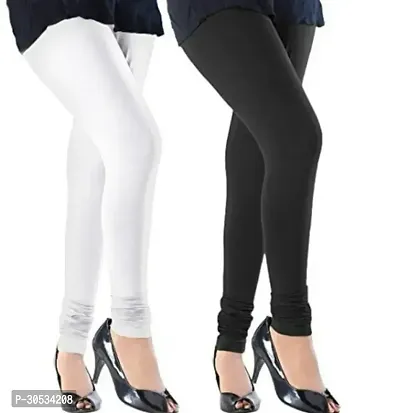 Fabulous Cotton Blend Solid Leggings For Women Pack of 2-thumb0