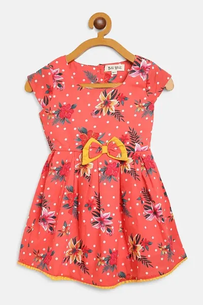 Girls Pretty Printed Casual Dress/ Frock