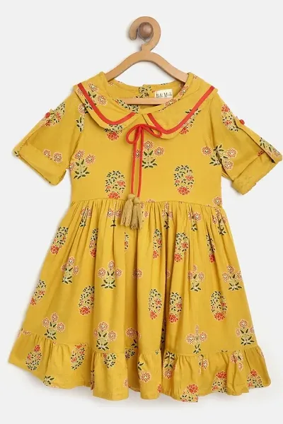 Girl's Pretty Printed Casual Dress/ Frock
