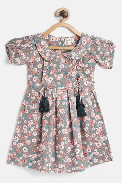 Girl's Pretty Printed Casual Dress/ Frock