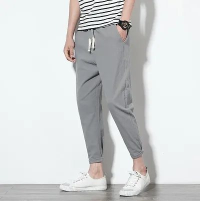 Classic Cotton Blend Solid Track Pant For Men