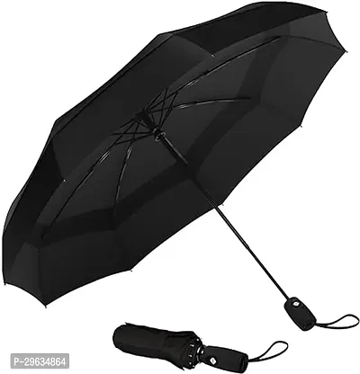 Auto Open/Close Windproof Umbrella, Waterproof Travel Umbrella Umbrella (Black)