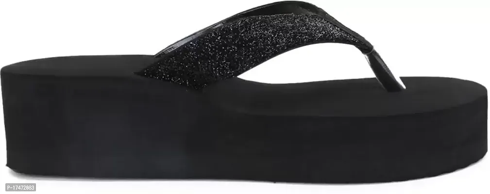 Black Aaska Simar Slippers For Girls and Women| Party wear| office wear| Daily/Casual wear Footwear