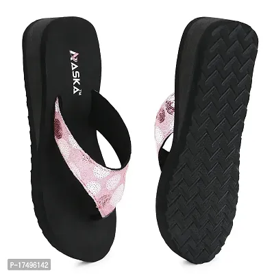 Pink Color Aaska Royal Slippers for Girls and Women-thumb2