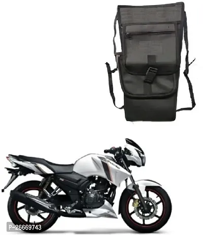 Asesome Creation TCP Plain Black Tank Cover Plain 34 Strap TVS Apache RTR 160 Bike Tank Cover