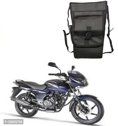 Asesome Creation TCP Plain Black Tank Cover Plain 29 Strap Bajaj Pulsar 150 Bike Tank Cover