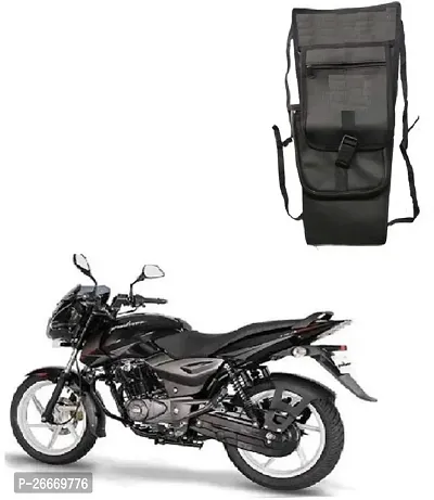 Asesome Creation TCP Plain Black Tank Cover Plain 47 Strap Bajaj Pulsar 180 DTS i Bike Tank Cover