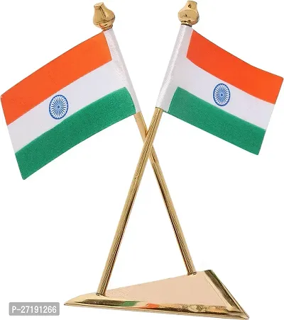 CapeShoppers Indian Triangle Car Dashboard Flag Flag  (Polyester)