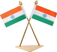 CapeShoppers Indian Triangle Car Dashboard Flag Flag  (Polyester)-thumb1