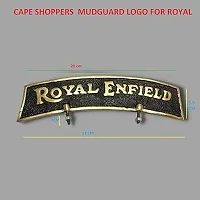 CAPE SHOPPERS Fender Number Plate Front Mudguard Logo Pure Brass Accessories for Royal Motorcycle-thumb2