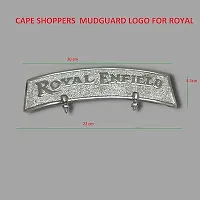 CAPE SHOPPERS Fender Number Plate Front Mudguard Logo Pure Brass Accessories for Royal Motorcycle-thumb1