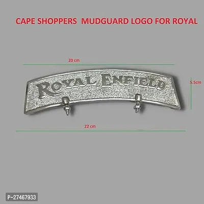 CAPE SHOPPERS Fender Number Plate Front Mudguard Logo Pure Brass Accessories for Royal Motorcycle-thumb2