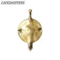 CAPE SHOPPERS Centre Talwaar Lion Emblem for Car and Bike Heavy Brass (Gold)-thumb3
