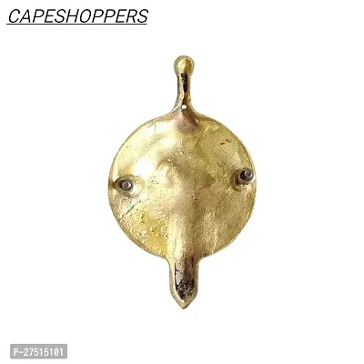 CAPE SHOPPERS Centre Talwaar Lion Emblem for Car and Bike Heavy Brass (Gold)-thumb4