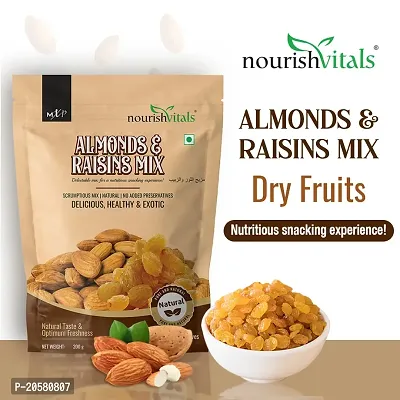 NourishVitals Almonds And Raisins Mix, Scrumptious Mix | Natural, 200 g-thumb5