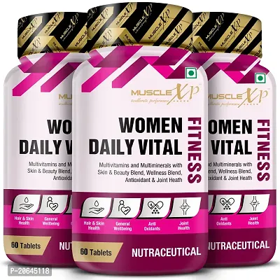 MuscleXP Women Daily Vital Fitness Multivitamin  Multiminerals, 60 Tablets (Pack of 3)