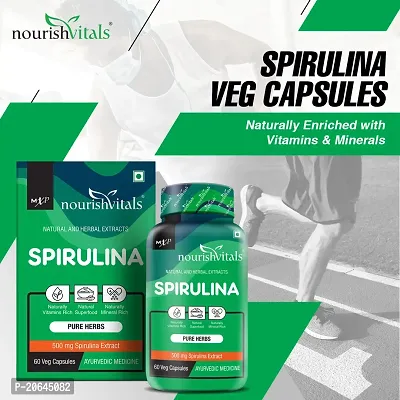 NourishVitals Spirulina Pure Herbs, 60 Veg Capsules (Pack Of 2)-thumb3