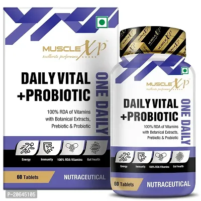 MuscleXP Daily Vital + Probiotic One Daily, 60 Tablets (Pack of 2)-thumb2