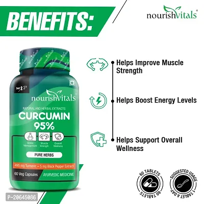 NourishVitals Curcumin 95% Curcuminoids, 60 Veg Capsules (Pack Of 3)-thumb5