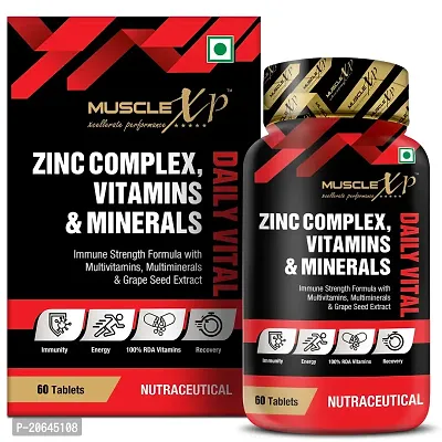 MuscleXP Zinc Complex Vitamins  Minerals Daily Vital, 60 Tablets (Pack of 2)-thumb2