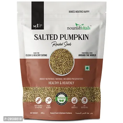 NourishVitals Salted Pumpkin Roasted Seed, Highly Nutritious | Natural, 200 g