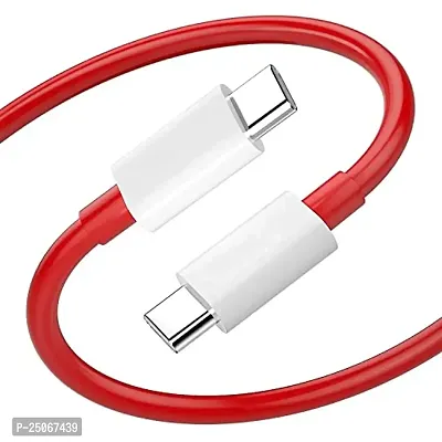 Type-C to Type-C Charging Cable For Xiaomi mi K30 Pro, Xiaomi mi K3 0 Pro 65W One-Plus Dash Warp Charge Cable For One-Plus 8T/ 9/ 9R/ 9 pro/ 9RT/ 10R/ Nord - A1G5,RED-thumb0