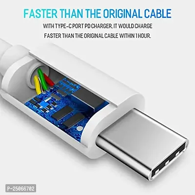 AIRMOBI 10W to 65W Type-C USB Cable for Realme 6 Pro, Realme Six Pro USB Cable Original Like Charger Cable, Data Sync Cable | Type C to USB-A Cable- A1G11,WHITE-thumb5