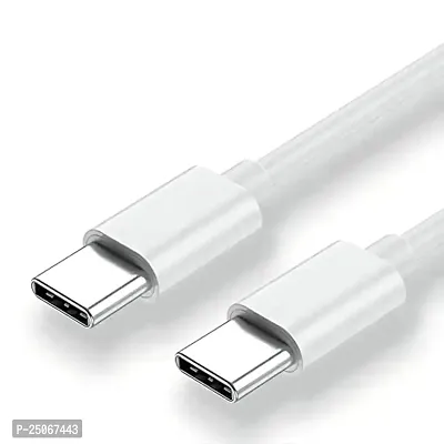 AIRMOBI USB-C to USB-C PVC 3.3 Feet Cable For Realme 8i, Realme 8 i Fast charging Type C Cable, for i- Phone 15 Series USB-C Devices, Tough and Durable, 60W PD- A1G9,WHITE