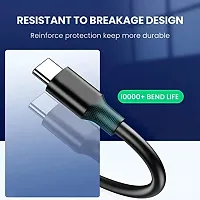 AIRMOBI Upto 25W Type-C USB Cable for Oppoo A11, Oppoo A 11 Charging Cable Original Like Fast Charger Cable | Quick Data Sync Type C to USB-A Cable -A1G4,BLACK-thumb3