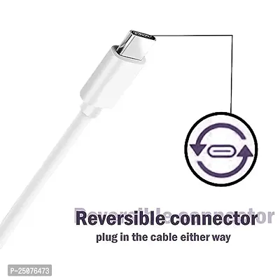 superfast charging cable for vivo X80, vivo X 80 USB Cable | Charging  Sync Data Cable | Rapid Quick Dash Fast Charging Cable| Type C to USB-A Cable -A1G12, White-thumb5