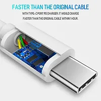 USB-C to USB-C PVC 3.3 Feet Cable For vivo V23e, vivo V 23e Fast charging Type C Cable, for i- Phone 15 Series USB-C Devices, Tough and Durable, 60W PD- A1G9,WHITE-thumb4