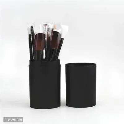 Soft Makeup Brushes Set With Box For Eye  Face Makeup (Pack of 12) Black-thumb2