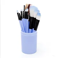 Soft Makeup Brushes Applicator Set With Box For Eye  Face Makeup (Pack of 12) Blue-thumb4