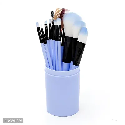 Soft Makeup Brushes Applicator Set With Box For Eye  Face Makeup (Pack of 12) Blue-thumb5