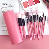 Soft Makeup Brushes Set With Box For Eye  Face Makeup (Pack of 12) Pink-thumb4