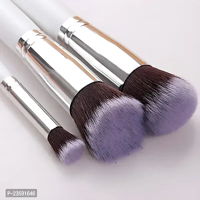 10 Pec White Wooden Makeup Brushes Set For Eye  Face Makeup-thumb5