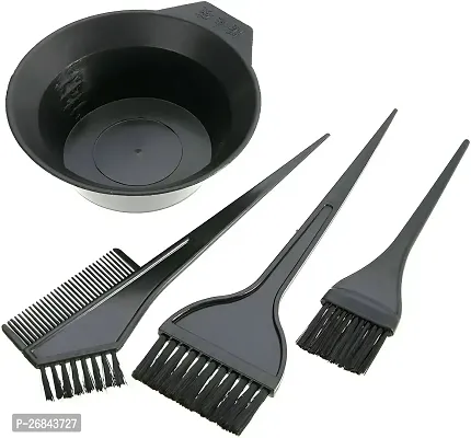 Premiers 4Pcs Hair Coloring Dye Brushes with Mixing Bowl Used For Facial Cream and Bleach-thumb2