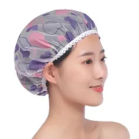 Fashion Waterproof Shower Cap Fashion Girl Bathing Hat Hair Salon Cap(Pack of 1)-thumb3