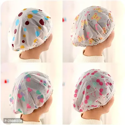 Fashion Waterproof Shower Cap Fashion Girl Bathing Hat Hair Salon Cap(Pack of 1)-thumb2