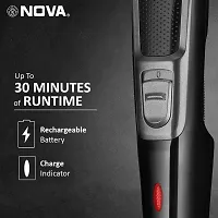 Nova NHT 1076 Cordless: 30 Minutes Runtime Trimmer for Men (Black)-thumb1