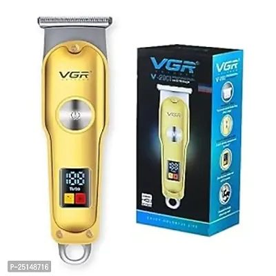 VGR V-290 Professional Hair Clipper with LED Display Runtime: 120 min Trimmer for Men (Gold)-thumb0