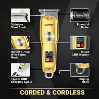 VGR V-290 Professional Hair Clipper with LED Display Runtime: 120 min Trimmer for Men (Gold)-thumb2